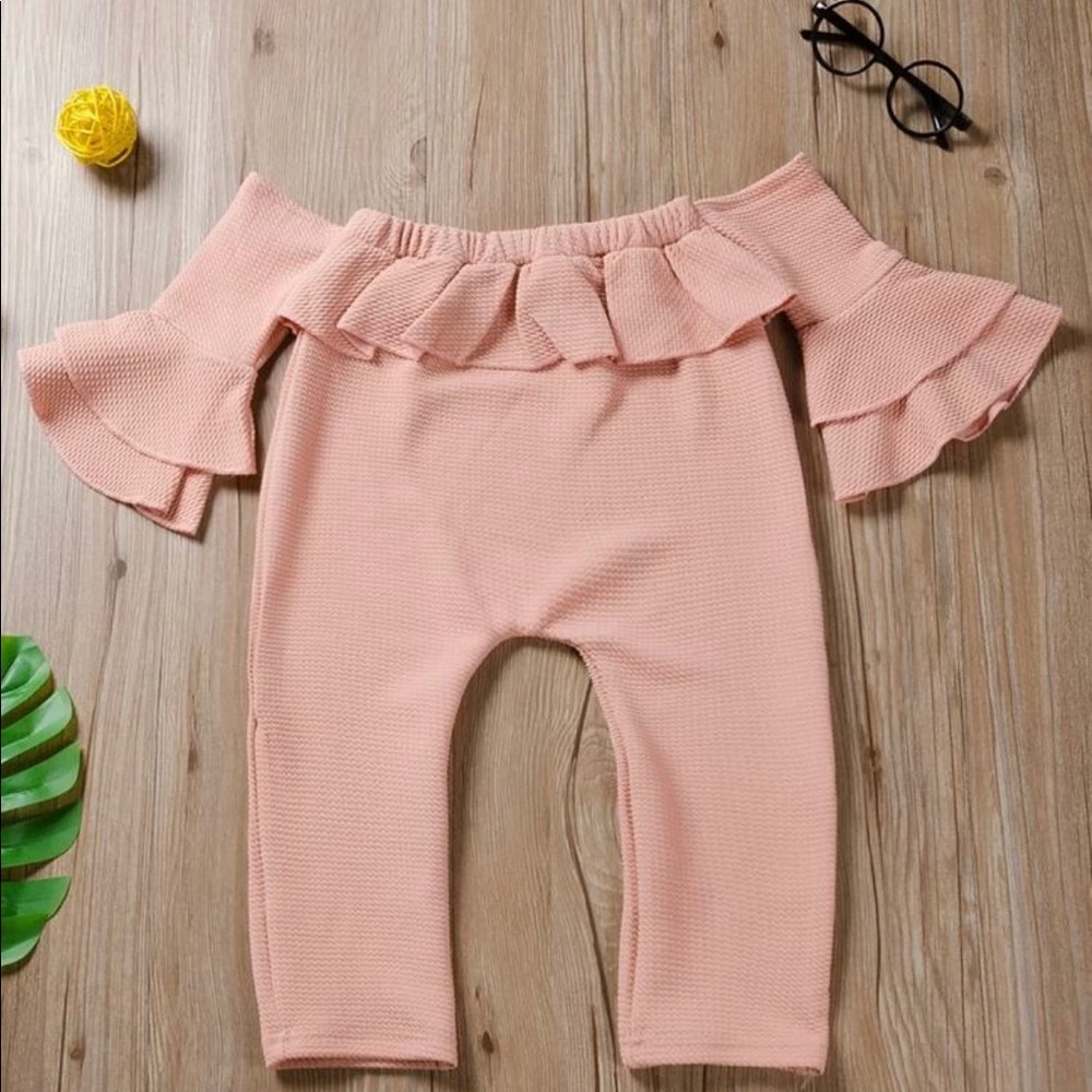 Ruffle Bardot jumpsuit